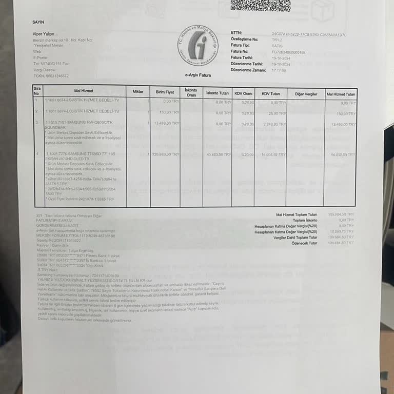 Garanti Kapsamındaki TV'ye Servis Hatası Sonrası Ücret İsteği Ve Değişim Talebi