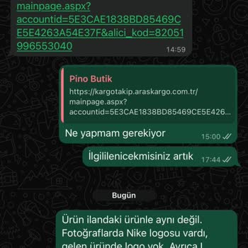Yanlış Beden Gönderilen Eşofman Takımına İade Ve Doğru Ürün Talebi
