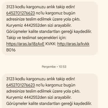 Aras Kargo Teslimat Gecikmesi Ve Yanıltıcı Takip Bilgisi