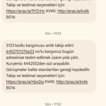 Aras Kargo Teslimat Gecikmesi Ve Yanıltıcı Takip Bilgisi