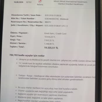Turna.com Biletimi Charter Olarak Gösterdi Ve İade Yapmadı