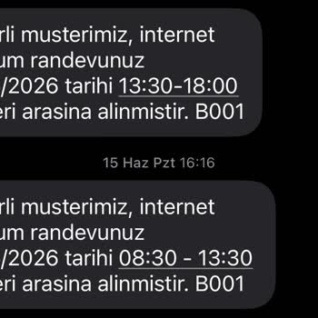 Kurulum Ekibi Henüz Gelmedi, Net Tarih Talep Ediyorum