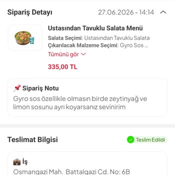Yanmış Döner, Yanlış İçecek Ve Çatal Eksik İade Talebi