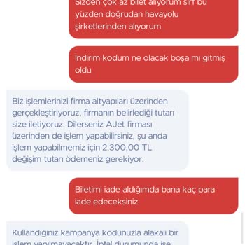 Obilet’te Tarih Değişikliği İçin Aşırı Ücret Ve Yetersiz İade Talebi