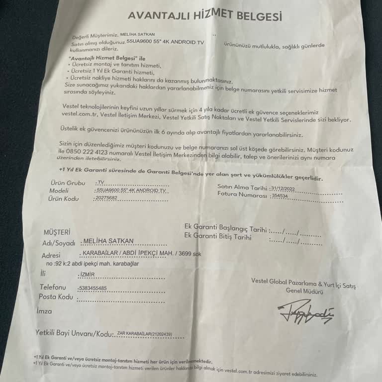 İki Defa Kısa Sürede Arızalı TV, Garanti Süresi Eridi Ve Fatura Sorunu