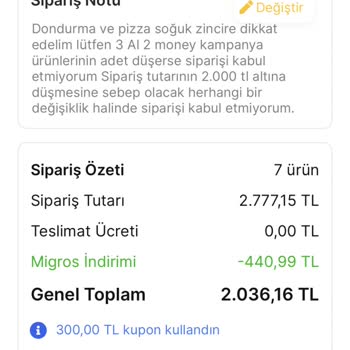 Eksik Dondurma Nedeniyle Kampanya Haklarım Sona Erdi Ve Siparişim İptal Oldu