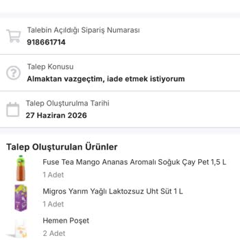 İptal Onayı Alınan Sipariş Teslim Edildi, İade Talebine Yanıt Gelmedi