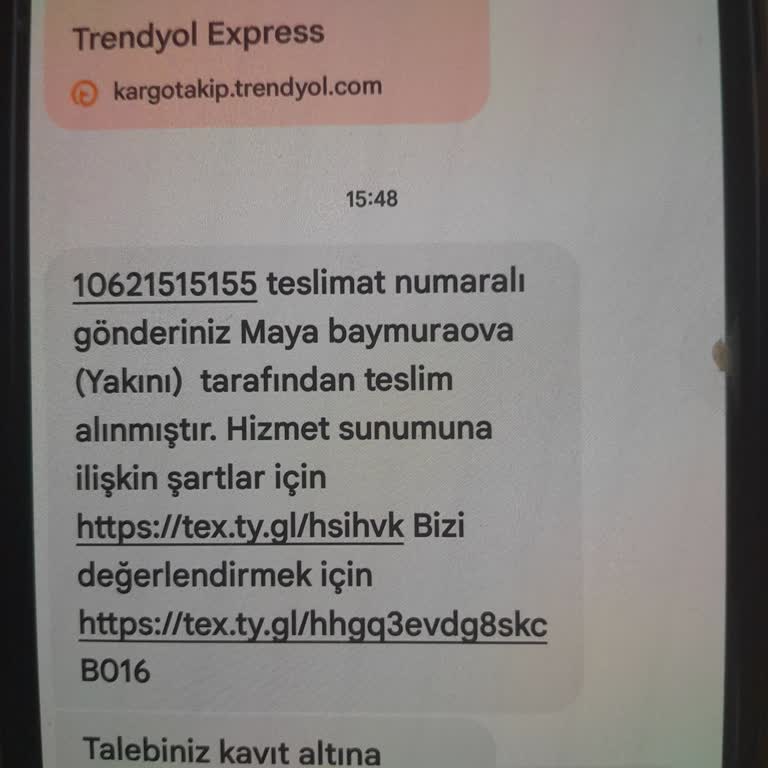 Teslim Edildi Olarak Görülen Tansiyon Aleti Gerçekten Elime Ulaşmadı