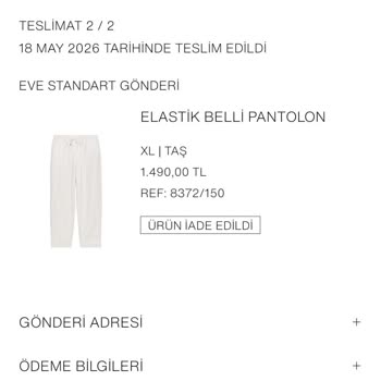 Zara'dan 1490 TL İade Yok, İletişim Kurulamıyor