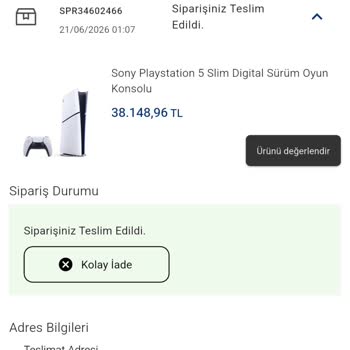 PS5 İçin Eksik USB Kablosu Ve Fazladan Power Kablo Gönderimi