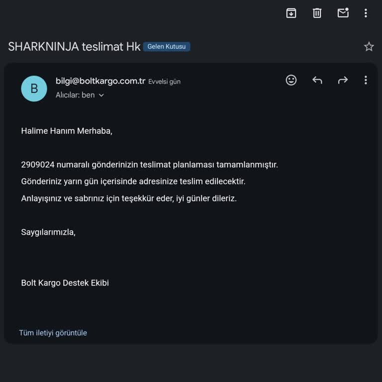 Bovo Kargo Gecikmeli Teslimat Ve İletişimsiz Kargo Süreci