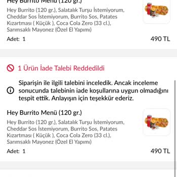 Turşu Hatası, İade Reddi Ve Kuryenin Yanıltıcı Bilgisi