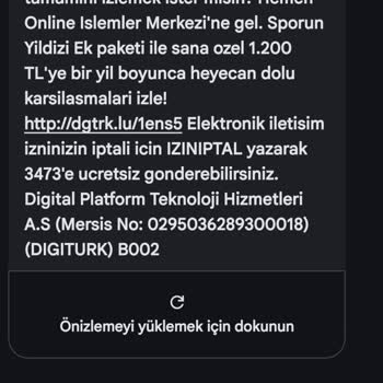 SMS Linki Gelmediği İçin İptal İşlemi Başlatılamıyor