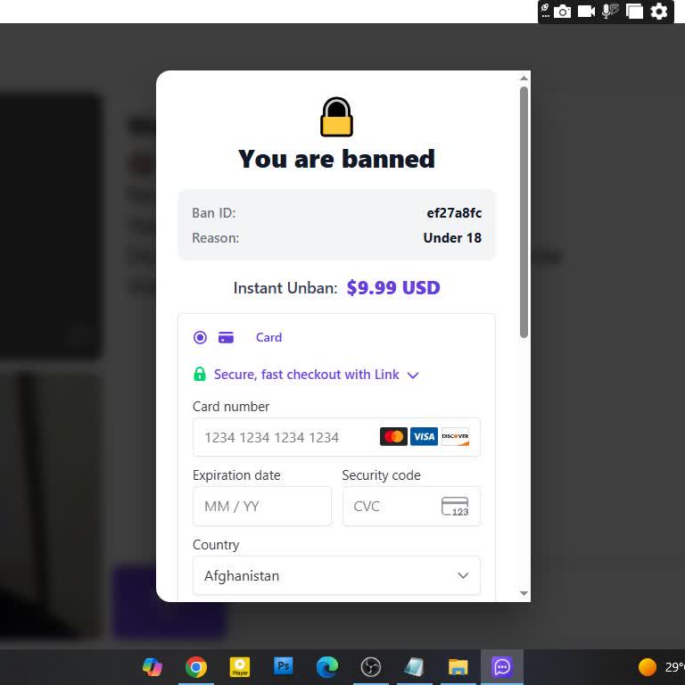 Omegle Banned Me for No Reason During Normal Use