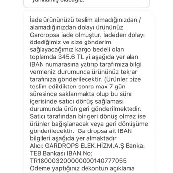 Gardrops'un Satıcı Onayı Olmadan İade Kabulü Ve Yüksek Ücret Talebi