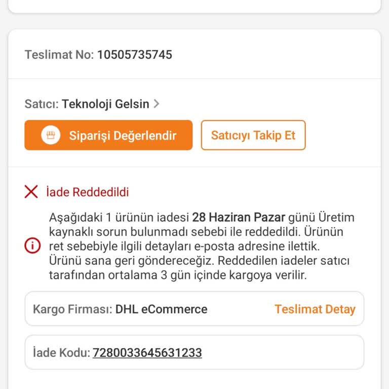 Şarjı Çabuk Biten Işıklı Araç Süpürgesi İçin İade Talebi Reddedildi