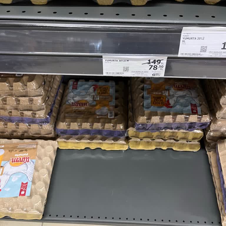 İndirimli Görülen Yumurta Fişte 149 TL'ye Çıktı