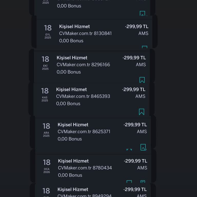 CV Maker Üyeliğinde İzinsiz Tekrarlayan Çekimler Ve İptal Sonrası Haksız Ücret Talebi