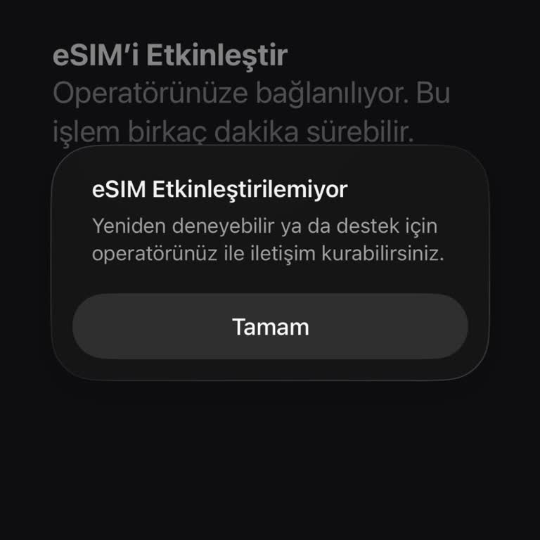 Turkcell E-Sim Geçişinde Sürekli Sistem Hatası Ve Çözüm Yokluğu