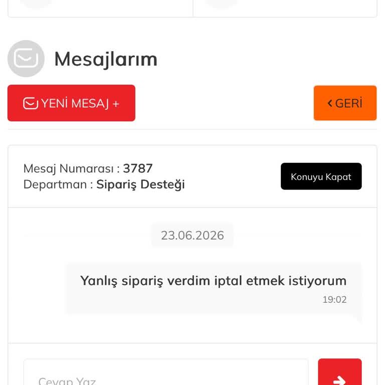 İptal Ve İade Talebimin Kabul Edilmemesi