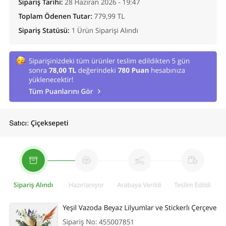 Çiçek Sepeti Stok Sorunu Ve Bilgilendirme Eksikliği Nedeniyle Siparişin Zamanında Teslim Edilememesi