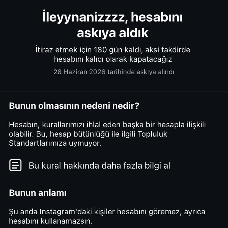 Instagram Hesabım Haksız Şekilde Kapatıldı Ve İtirazıma Cevap Gelmedi