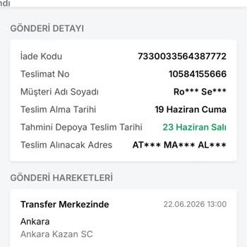 İade Sürecindeki Gecikme Ve Kargo Takip Sorunu
