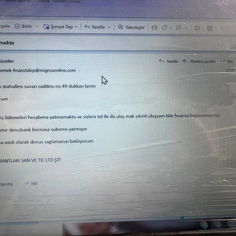 Migros Yemek Ödemelerinin Gecikmesi Ve Açıklama Talebi