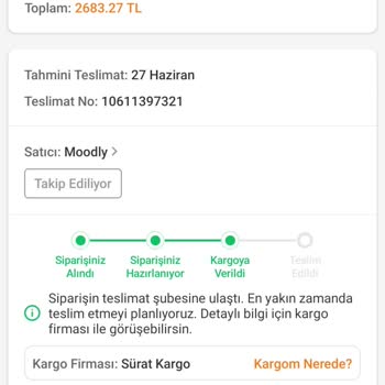 Teslimat Gecikmesi Ve Kargo Personelinin Kötü Üslubu