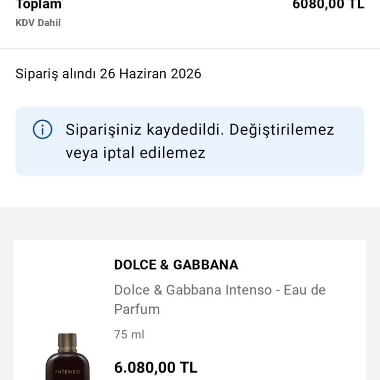 Dolce&Gabbana Parfümünün Kalıcılığı Sephora'da Beklentileri Karşılamıyor