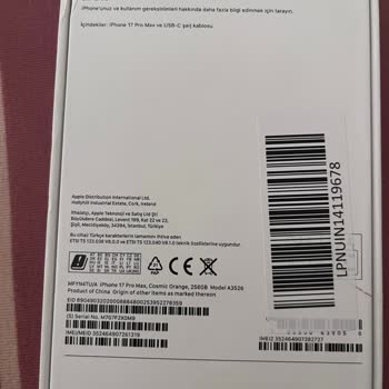 Yanlış Model Gönderildi; Sipariş Edilen IPhone 17 Pro Max 512 GB Gümüş Renk Hemen Gönderilsin