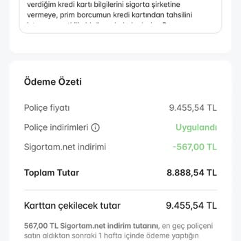 Alınan İndirim İadesi Gelmedi, Sigortam.net'den Çözüm Bekliyorum