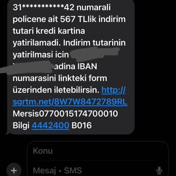 Alınan İndirim İadesi Gelmedi, Sigortam.net'den Çözüm Bekliyorum