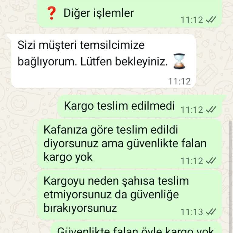 Teslim Edildi Yazısına Rağmen Ürün Elime Ulaşmadı Ve Müşteri Hizmetleri Destek Vermedi
