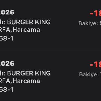 Burger King’de Çift Çekim Sonrası 180 TL İadesi Gecikiyor
