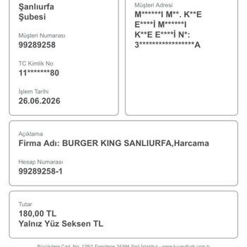 Burger King’de Çift Çekim Sonrası 180 TL İadesi Gecikiyor