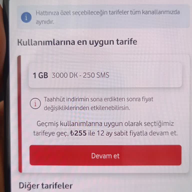 Maddi Duruma Uygun Olmayan Veri Tarifeleri