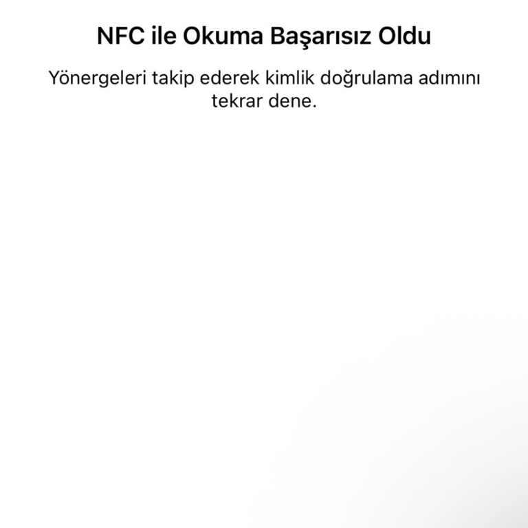 NFC Kimlik Doğrulama Sorunu Nedeniyle Vodafone Pay Şifresi Alınamıyor