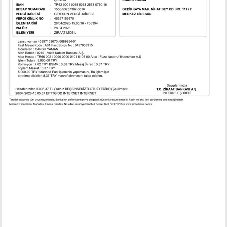 Yanlış Bilgilendirme Ve 5.000 TL İadesi Talebi