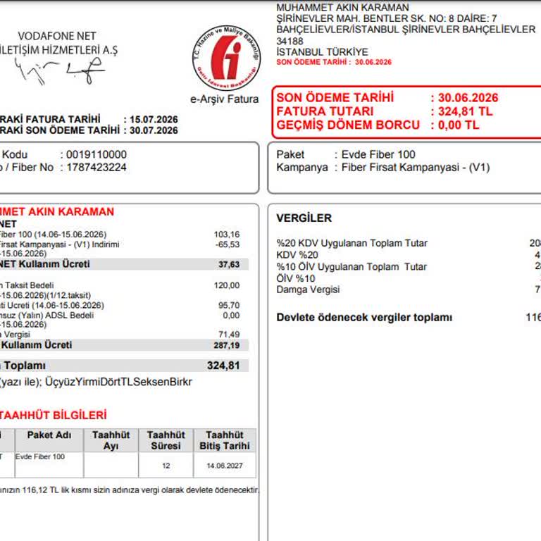 Vodafone’dan Tek Günlük Abonelikte 324 TL Fatura Ve 900 TL Cayma Ücreti