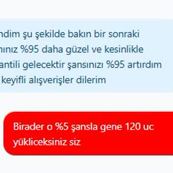 Oyun Dinar Canlı Destek Yanıltması Sonucu 1800 Uc Alımında Sadece 120 Uc Yüklendi