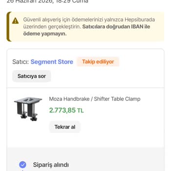 36.999 TL Değerindeki Moza R5 Direksiyon Seti Teslim Edilmedi Ve İletişim Sağlanmadı
