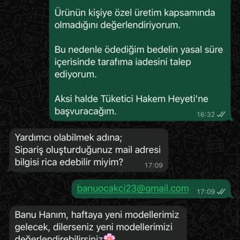 Standart Beden Ürünlerde Yanıltıcı Kişiye Özel İddiası Ve ParaPuan Teklifiyle İade Reddi