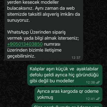 QR Ödeme Sözü Verildiği Halde Nakit Ödeme Alındı, Yanlış Ürün Geldi Ve İade İsteği Cevapsız
