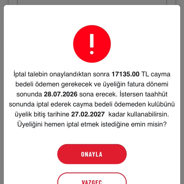 Aylık Üyelikte Gizli Yüksek Cayma Bedeli Ve İletişim Sorunu