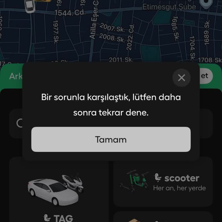 Martı Uygulamasında Özel Araç, Kurye Ve Tag Hizmetleri Çalışmıyor