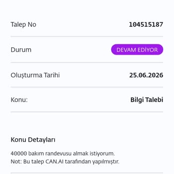 Togg Servisinde Randevu Talebi Cevapsız
