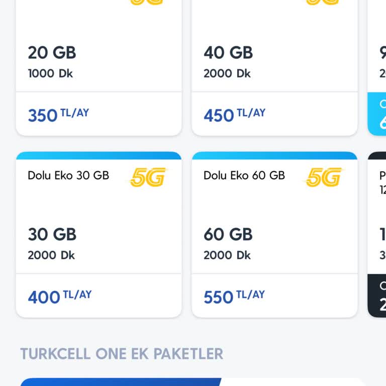 Faturalı Hatta 60 GB 550 TL Paketi Tanımlanmadı