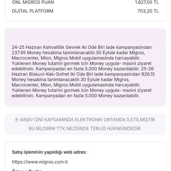 Kampanya Üst Limit Uyarısı Olmadan Money Eksik Yüklendi