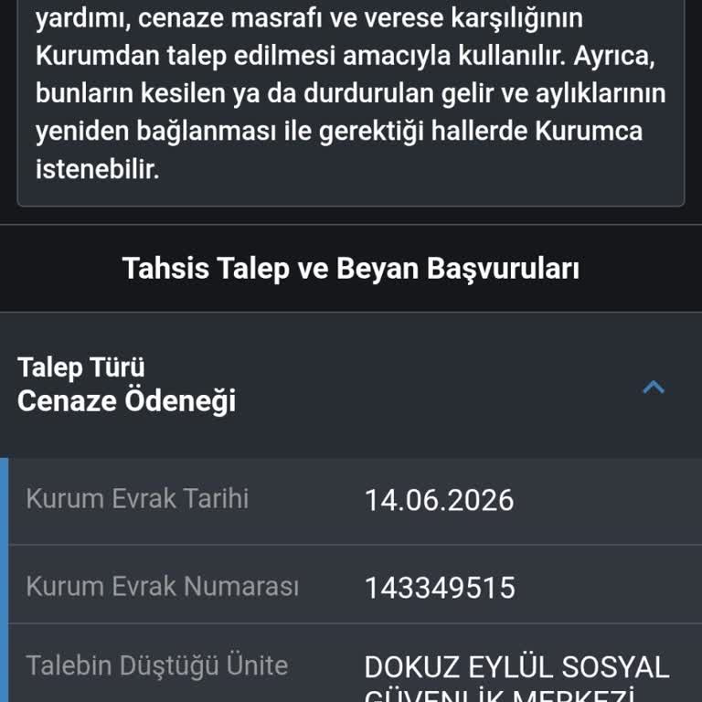 Cenaze Ödeneği Başvurusunda Uzun Süre Bekleme Ve Telefonla Ulaşılamama